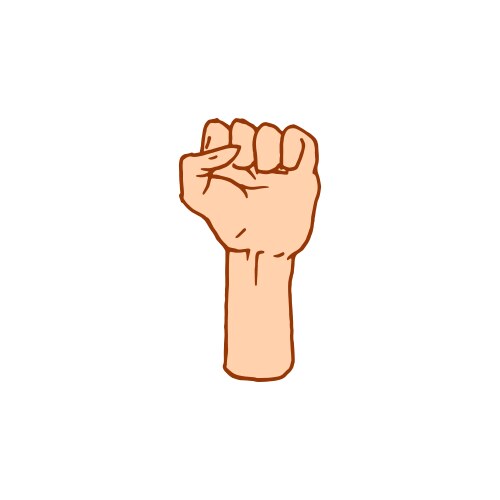 gestures arms stop palm thumbs up finger vector image