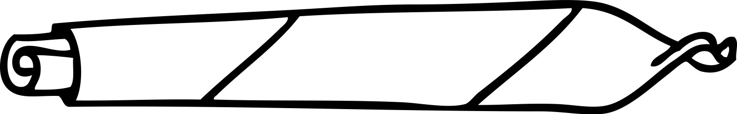 Quirky line drawing cartoon rolled up joint Vector Image