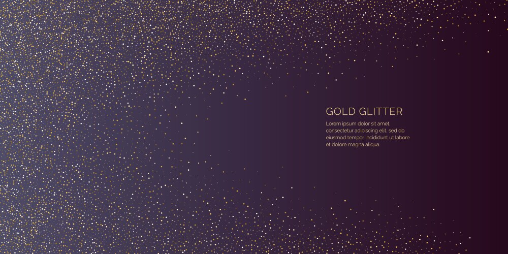 Background with gold glitter to place vector image