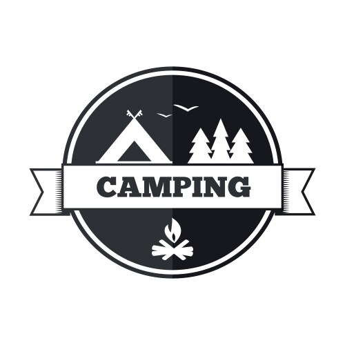 Camping Badge Set Vector Image