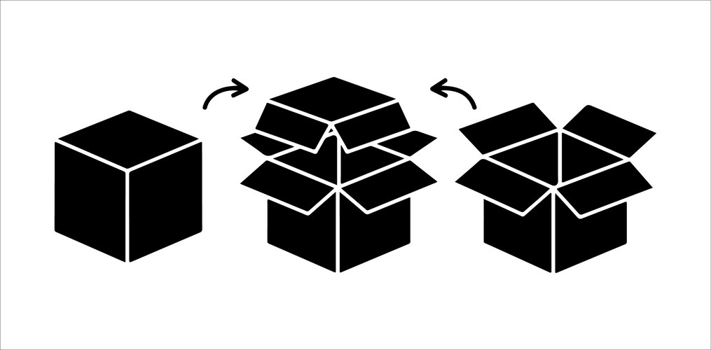 Box Assembly Stages (59055204) – Royalty-Free Vector | VectorStock