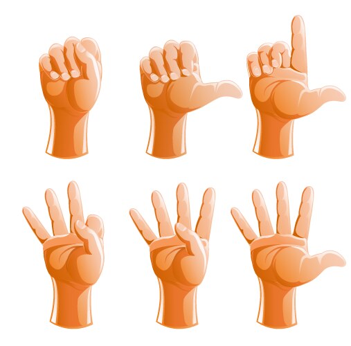 gesture hand vector image vector image