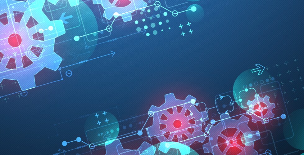 Blockchain technology background Royalty Free Vector Image