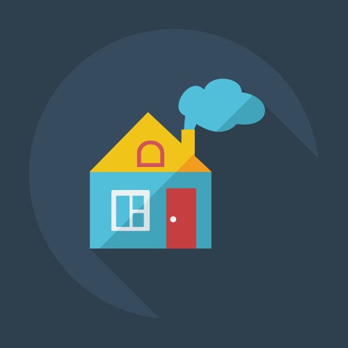 Flat modern design with shadow icons house vector image