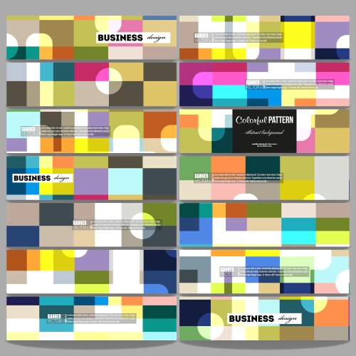 Banners set abstract colorful business vector image