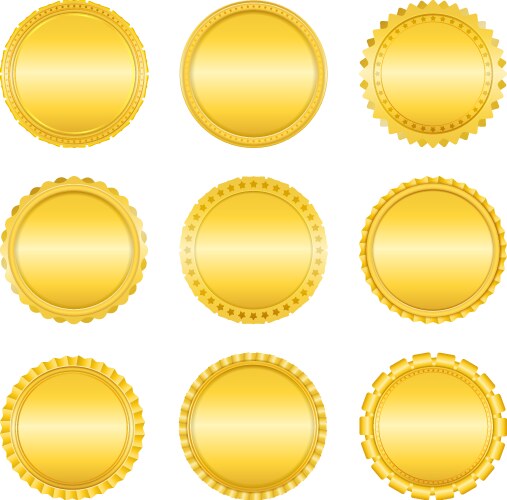 Golden labels vector image