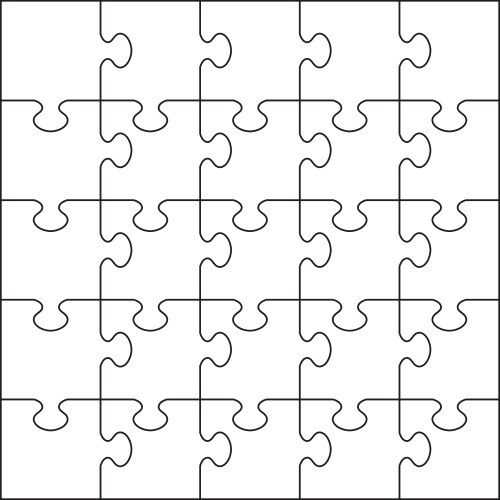 White puzzle pieces Royalty Free Vector Image - VectorStock