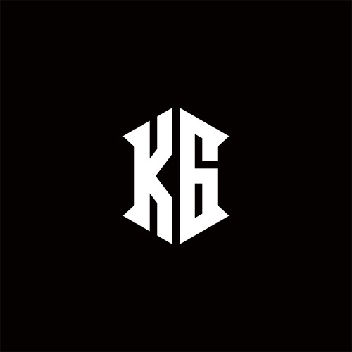 Gg logo monogram with gold colors and shield Vector Image