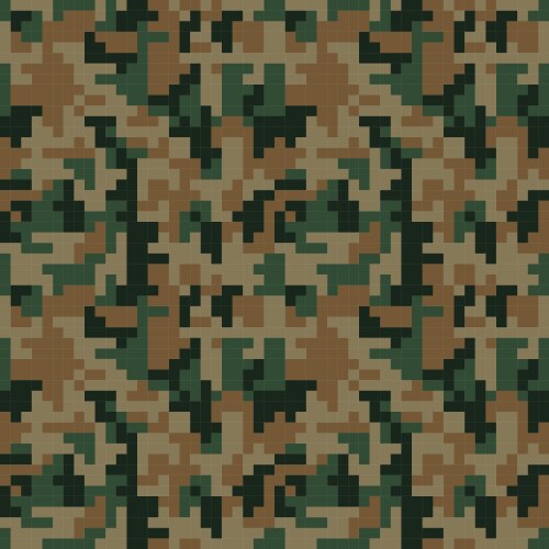 Pixel camo seamless pattern green forest Vector Image