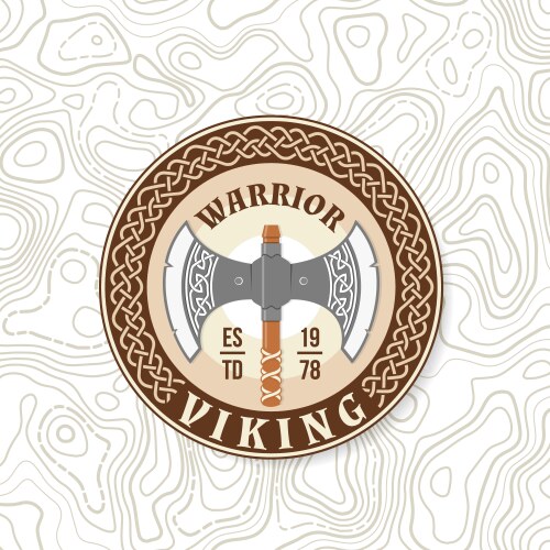 Scandinavian Viking Design Berserker Warrior Vector Image