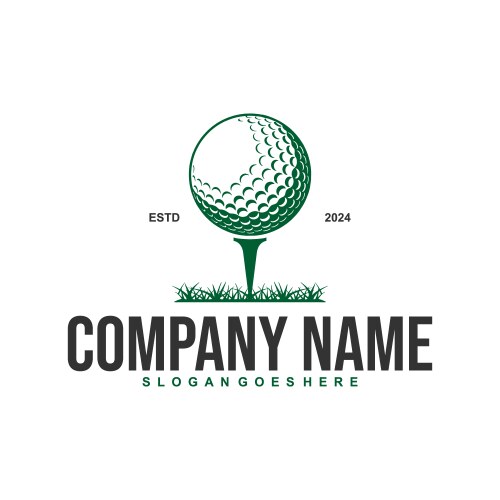 golf logo design template vector image