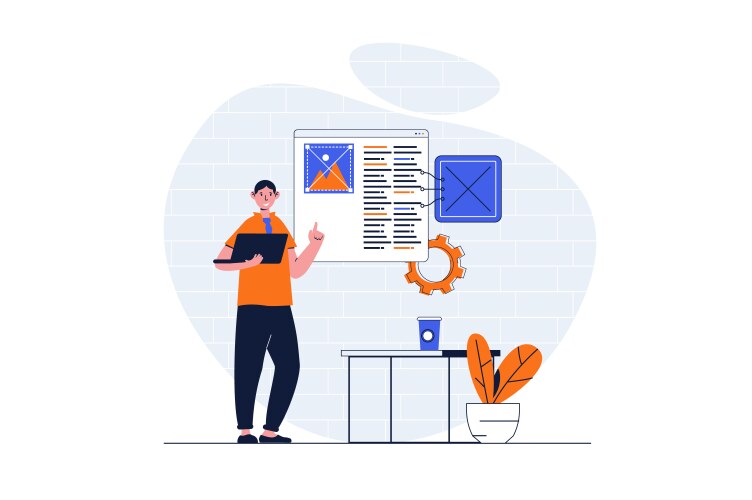 Programming Web Development Concept vektorbild