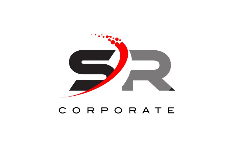 S r logo sr letter design Royalty Free Vector Image