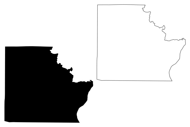 Brown County, Illinois Map Vector Image
