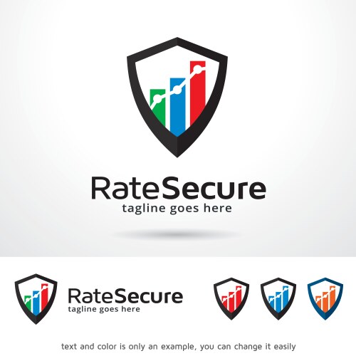 Rate secure logo template vector image