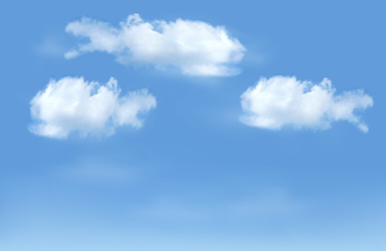 Blue sky with clouds background Royalty Free Vector Image