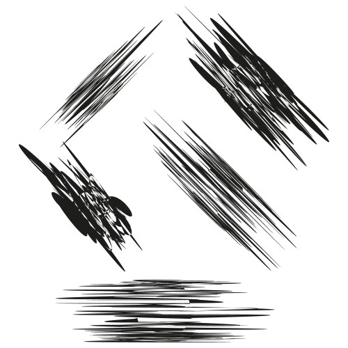 Geometric stroke patterns abstract sharp lines vector image