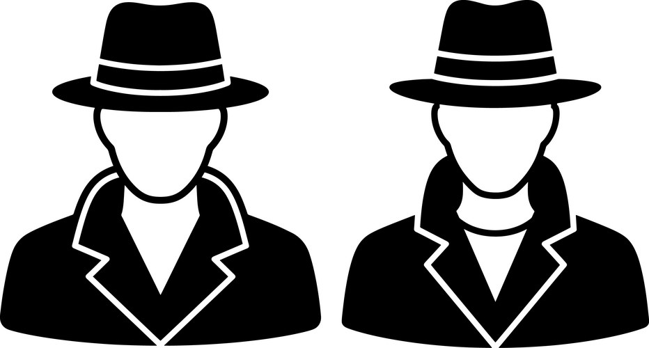 Spy Silhouette Icon (64184020) – Royalty-Free Vector | VectorStock