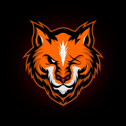 Blind wolf mascot logo Vector Image