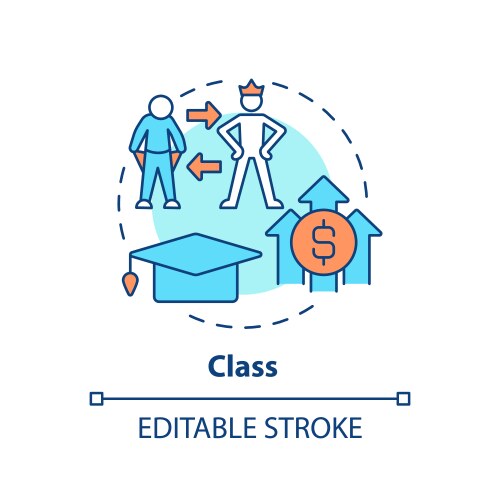 class system multi color concept icon vector image