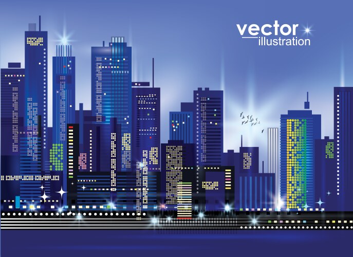 Abstract modern city background Royalty Free Vector Image