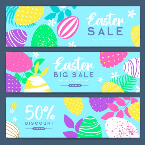 holiday easter background with eggs vector image