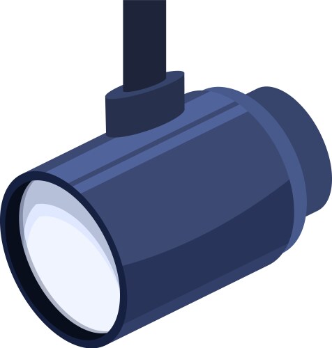 Modern ceiling track light fixture illuminating Vector Image