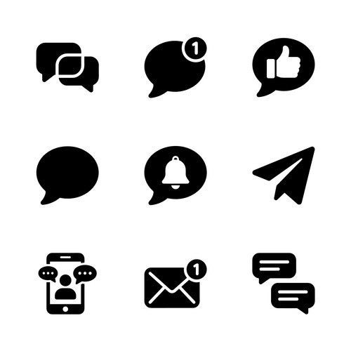 Send message glyph icon – Royalty-Free Vector | VectorStock