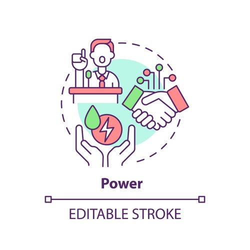 Power multi color concept icon vector image