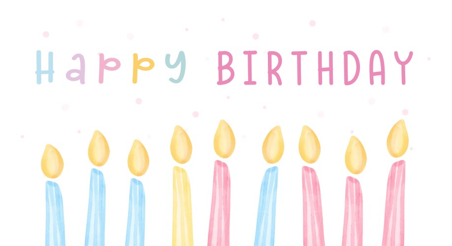 Cute birthday day greeting card with group Vector Image