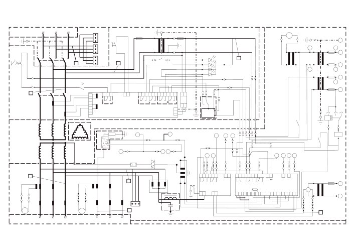 schematic diagram power circuit vector image