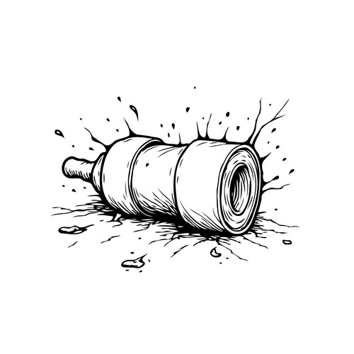 Vintage Cannon Sketch Vector Image