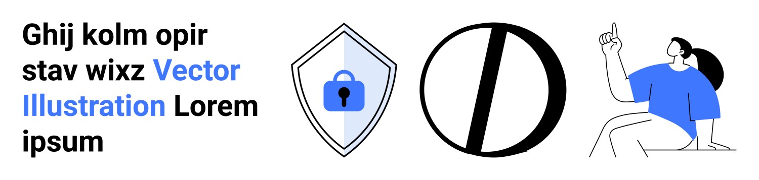 Data security shield with lock icon and thoughtful vector image