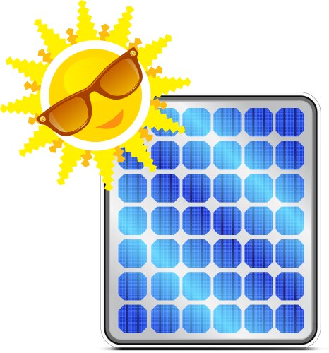 Blue electric solar panel pattern Royalty Free Vector Image