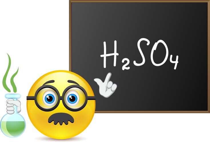 Smile teacher of chemistry vector image