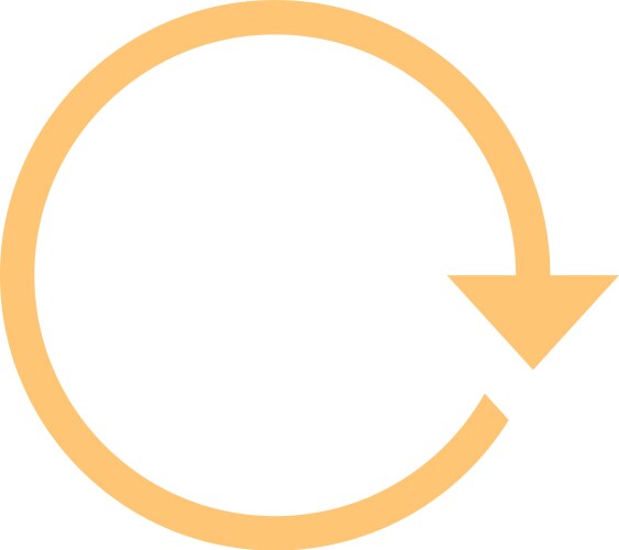 Arrow sign rotation icon reload button refresh vector image