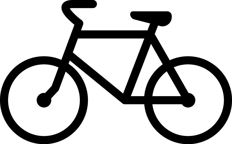 Bicycle lines icon on white background Vector Image