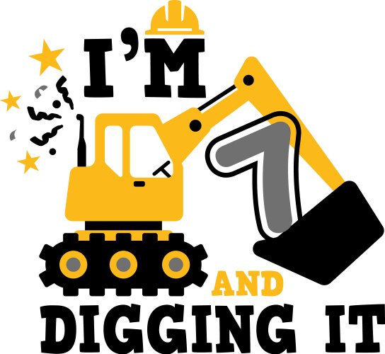 Im 7 and digging Vector Image