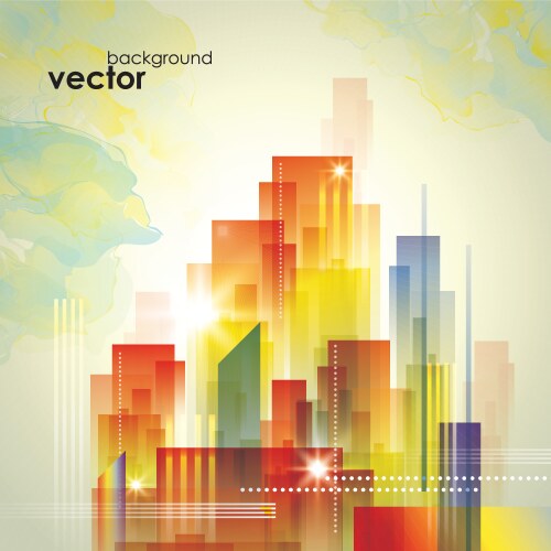 Morning urban cityscape Royalty Free Vector Image