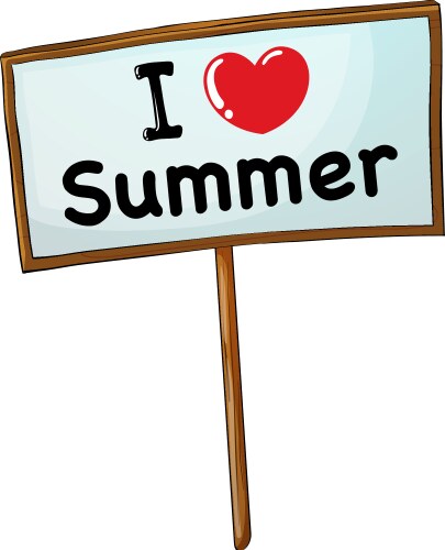 i love summer vector image vector image