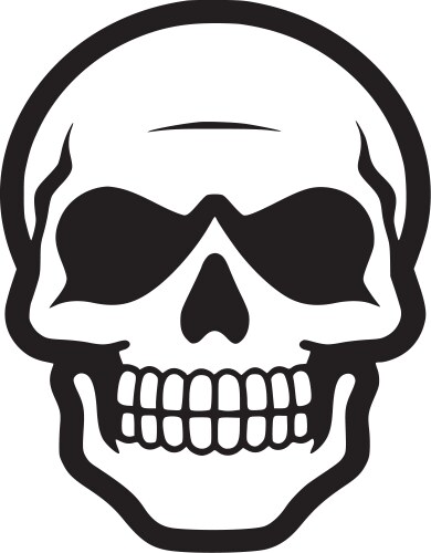 Halloween Skull Badge Vector Image