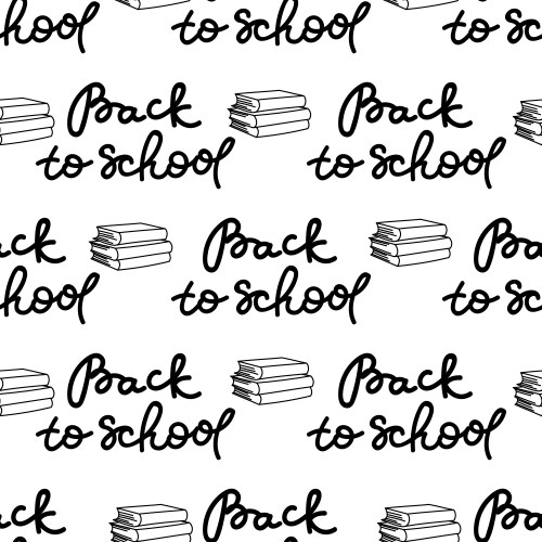 Books white school seamless pattern vector image