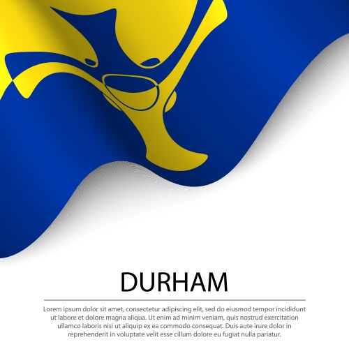 Vinyl-Aufkleber Durham County – Karte/Flagge, 12 X 8,3 Cm, Wetterfest