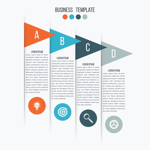 Arrow infographic template layout for business Vector Image