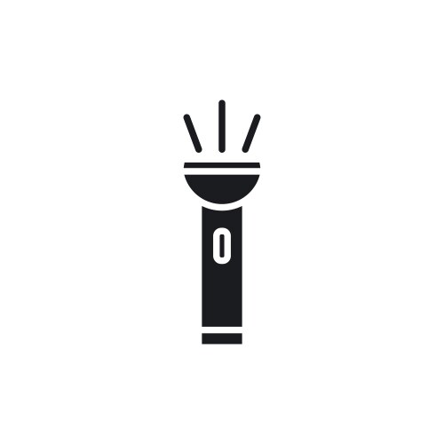 Flashlight icon isolated on white background Vector Image