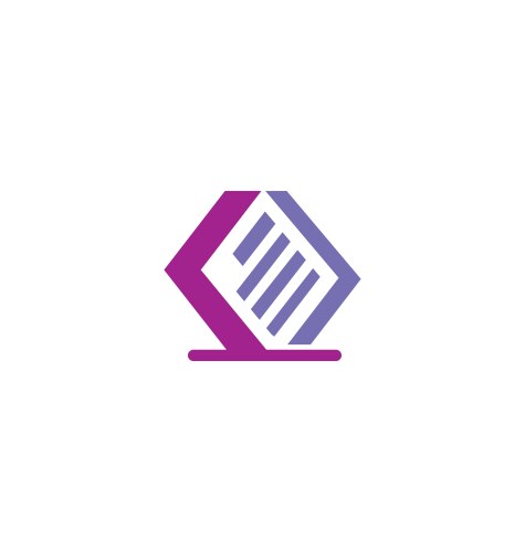 Data base logo simple geometric 3d box symbol Vector Image