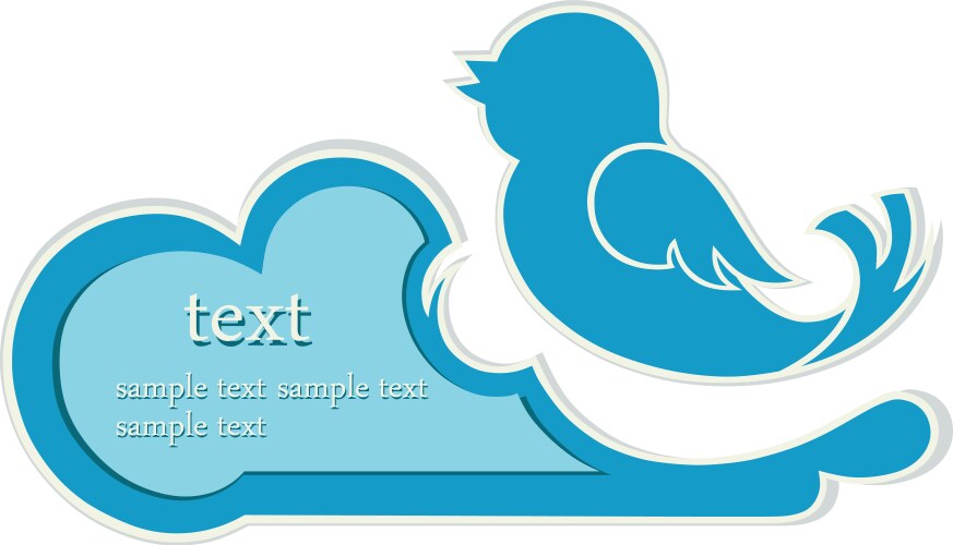 Cartoon of blue bird Royalty Free Vector Image