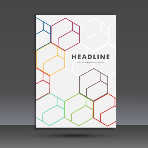 Abstract cover with hexagon elements book design – Royalty-Free Vector ...
