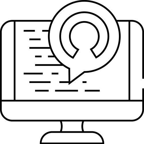 Open source tech enthusiast line icon vector image