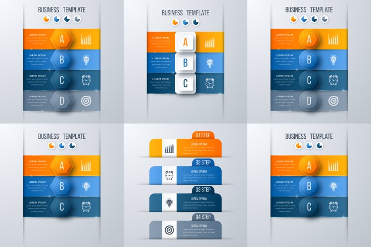 Infographic timeline template with 5 options Vector Image
